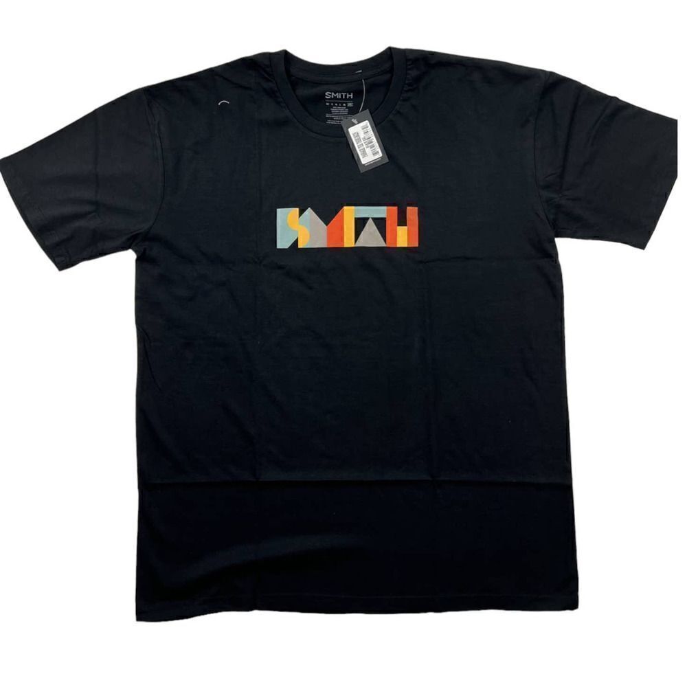 New Smith Men US XXL Black T-Shirt Crew Neck Passage Cotton Tee Short Sleeve